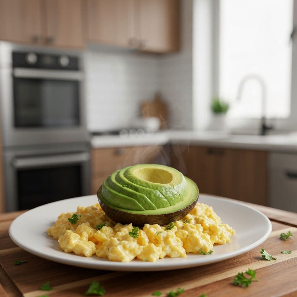 Eggs and avocado breakfast bowl
