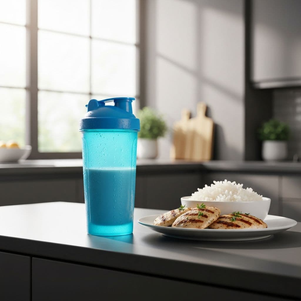 Post-workout meal with protein and carbohydrates